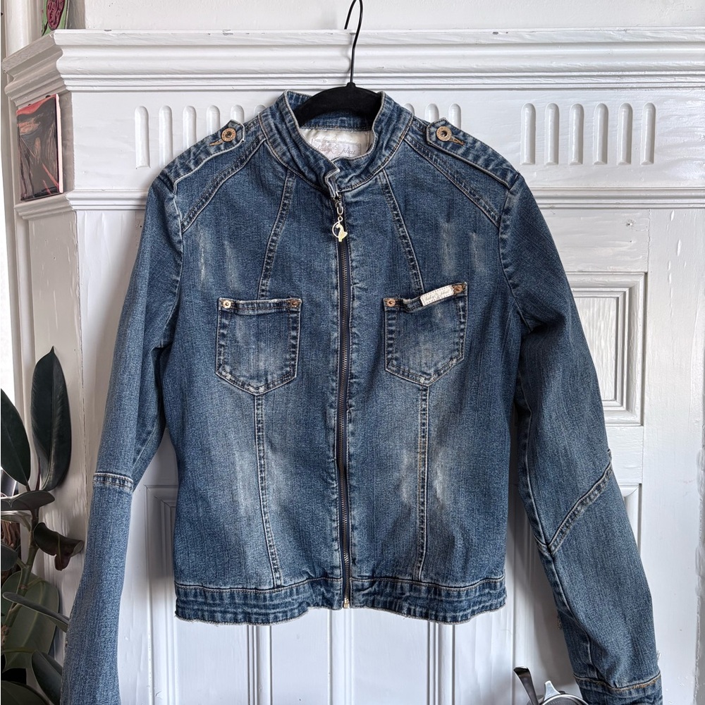 Baby Phat Blue Denim Zip-Front Jean Jacket